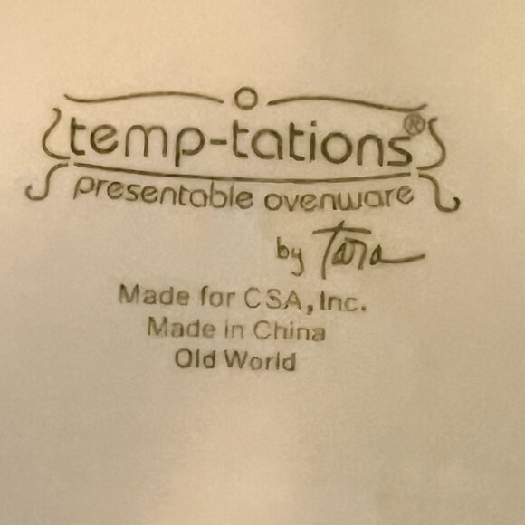 Temptations By Tara Bakeware Old World Green 1Qt Round W/ Lid And Stand - Picture 11 of 11